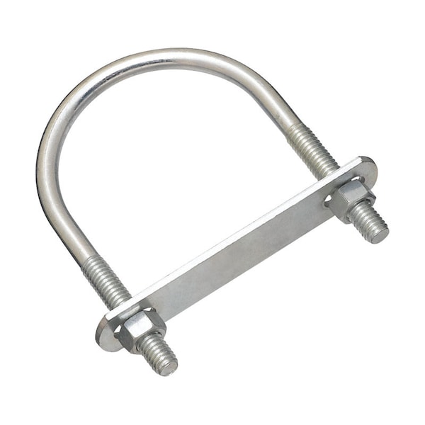 National Hardware Round U-Bolt, 3/8", 3 in W, 4-1/2 in H, Zinc Plated Stainless Steel N222-217 - main